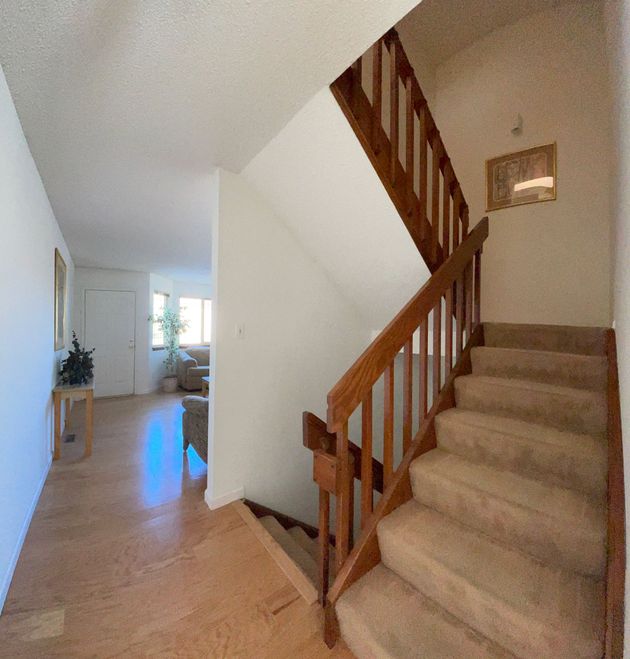 Stairs leading up to the second floor of a house