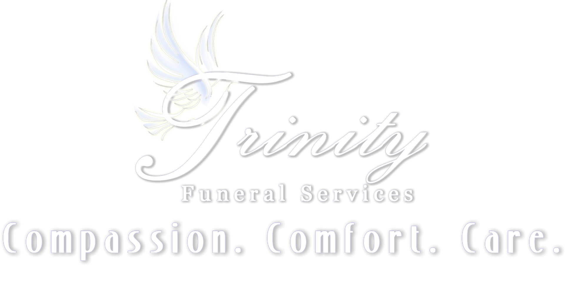The logo for trinity funeral services compassion , comfort , care.