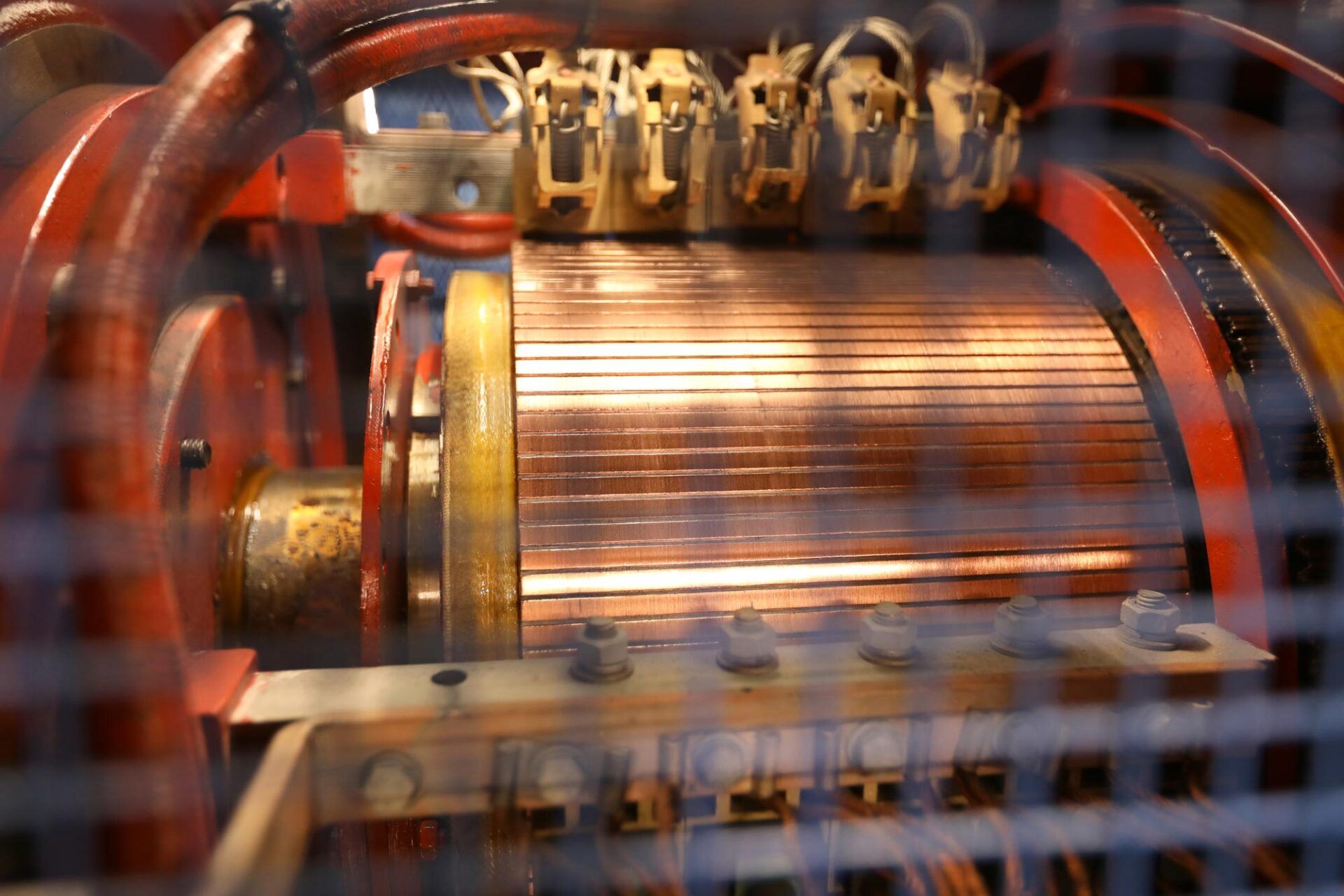 Close up of industrial machinery