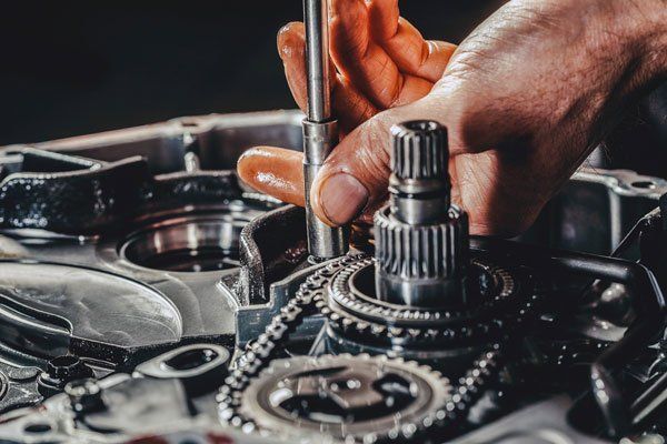 Continuously variable transmission gearbox repair closeup