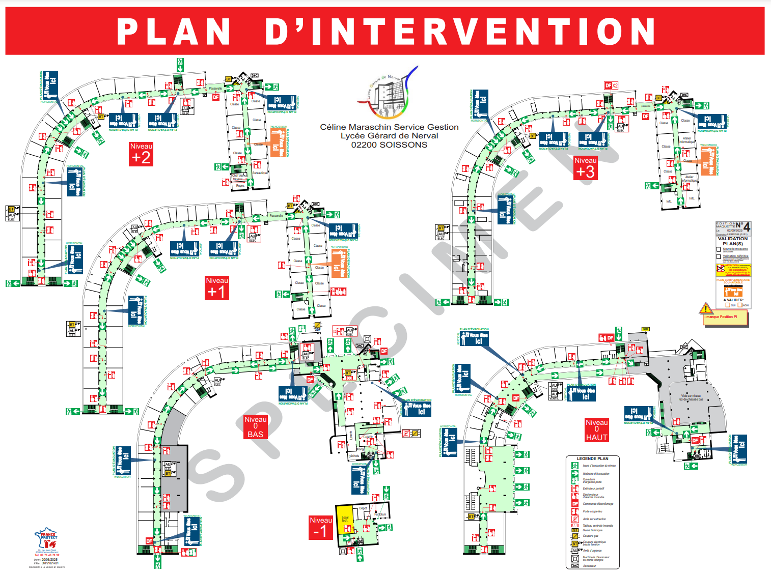 Exemple de plan d'intervention par france protect pour un client sur Paris