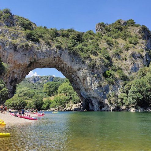 Image of Arch Bridge in Ardèche near the city of Aubenas.