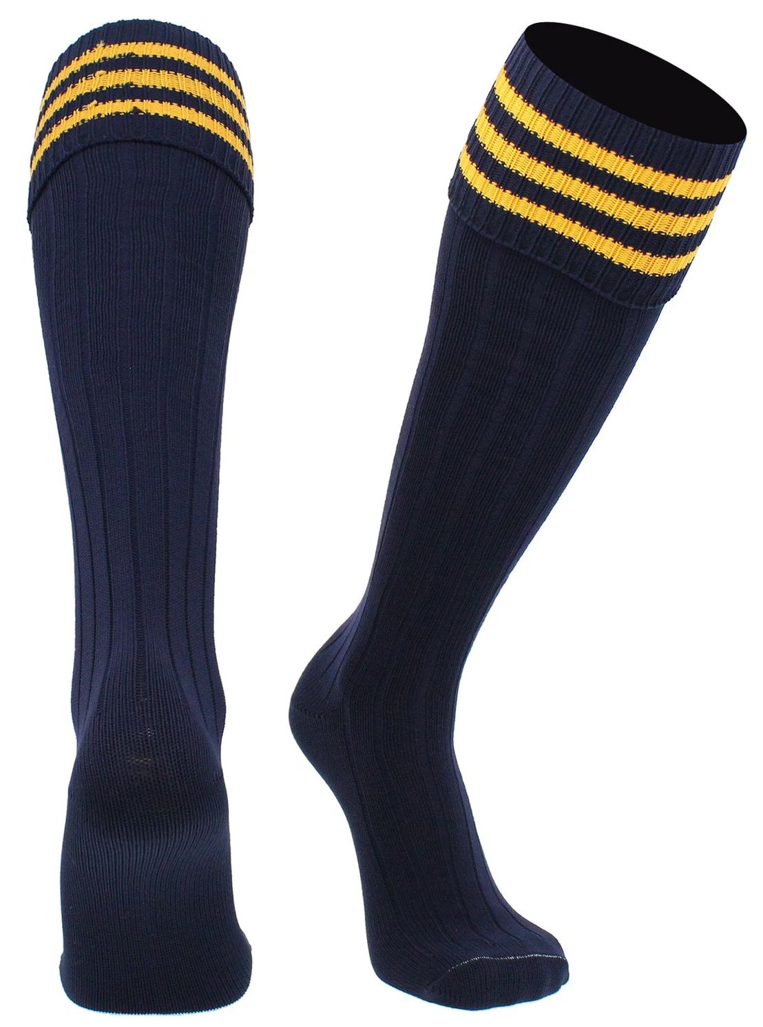 European 3-Stripes Fold Down Top Socks