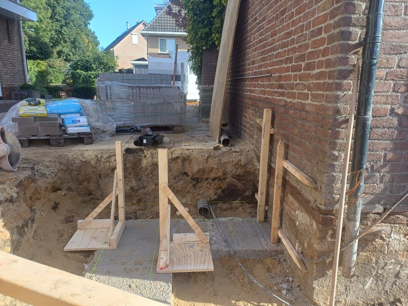 fundering uitbouw Boone bouwbedrijf 