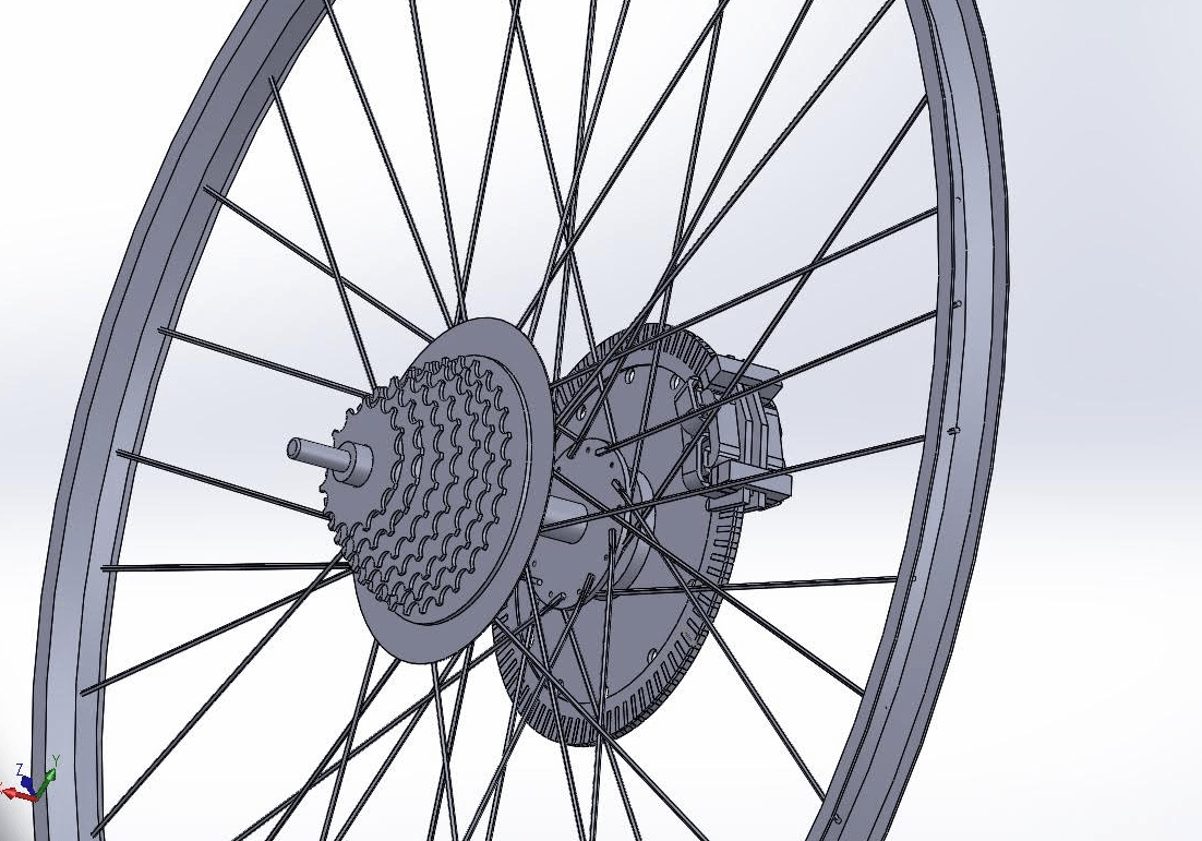 Wheel with an inductor generator.