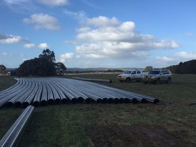 pipes laying on ground