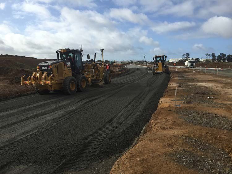 road being paved