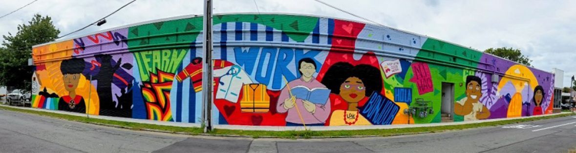 new mural that suddenly appeared on Lenox Street at the “X