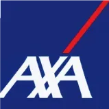 El logo aaa es azul y blanco con una flecha roja.