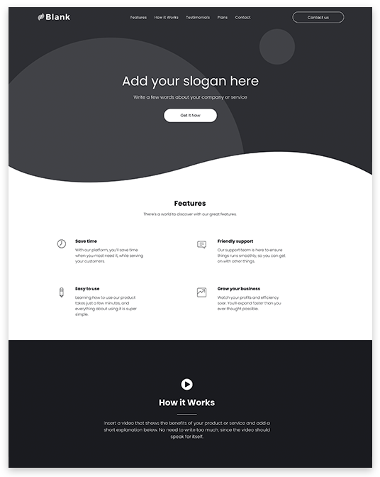 blank one page template