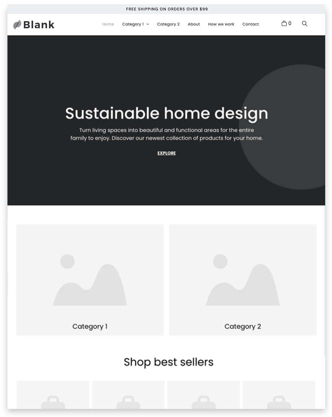 blank native store template