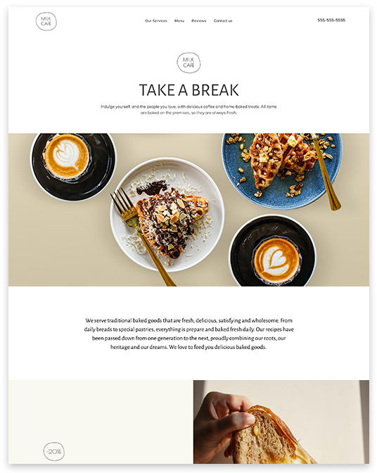 web design for coffee shop