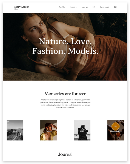 web design for photographer