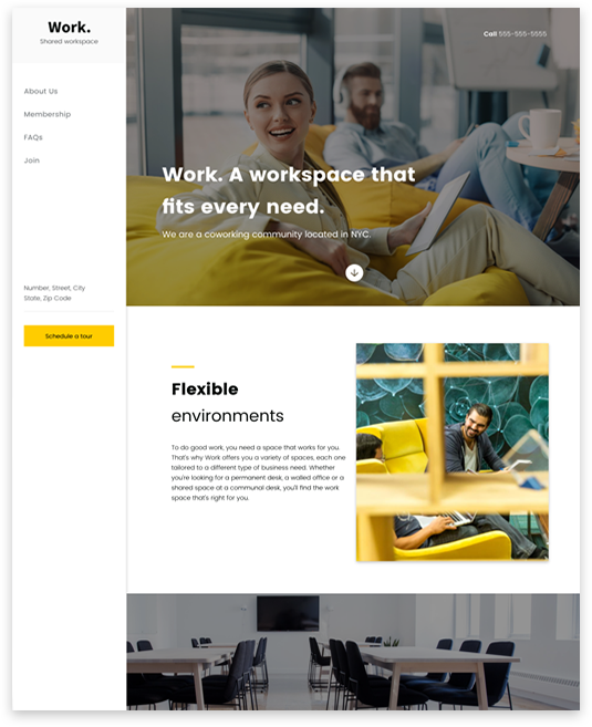 web design for workspace