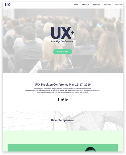web design for conference