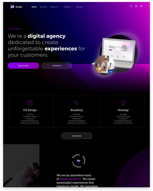 web design for digital agency