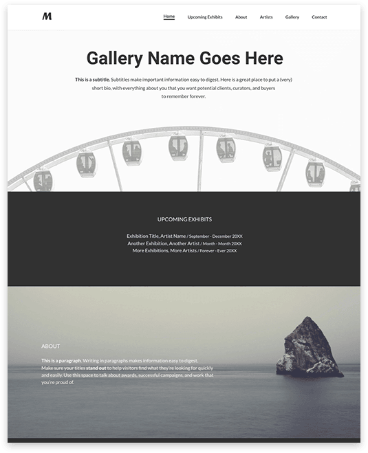 web design for exhibition