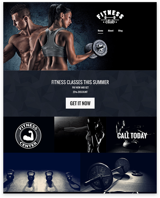 web design for fitness club
