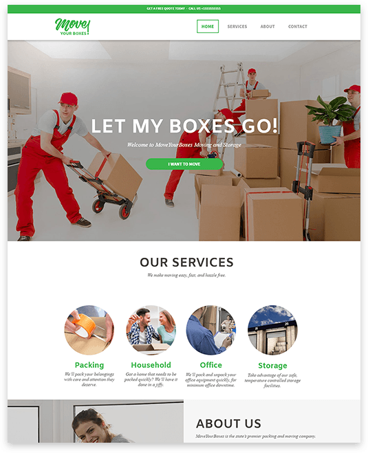 web design for moving company