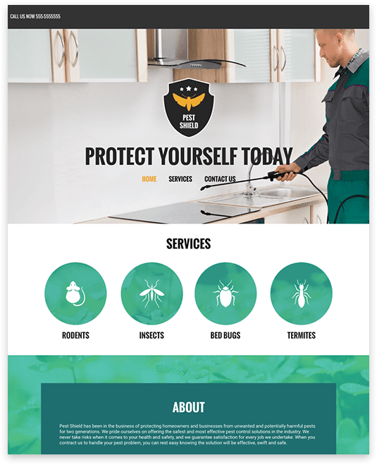 web design for pest control