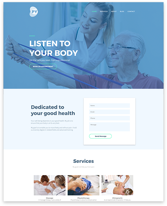 web design for physiotherapist