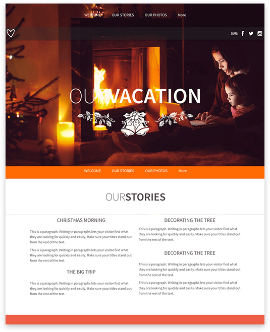 web design for vacation