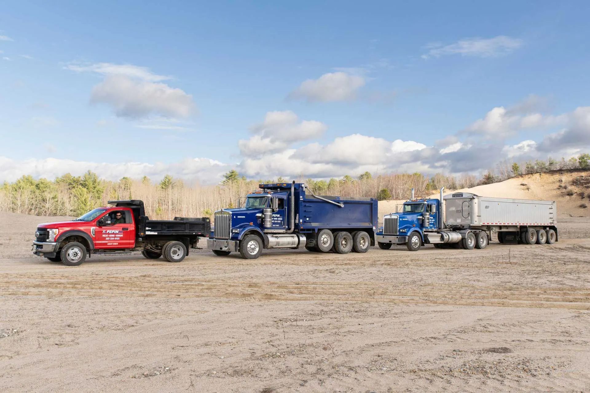 Three Dump Trucks — Sanford, ME — R. Pepin and Sons Inc.