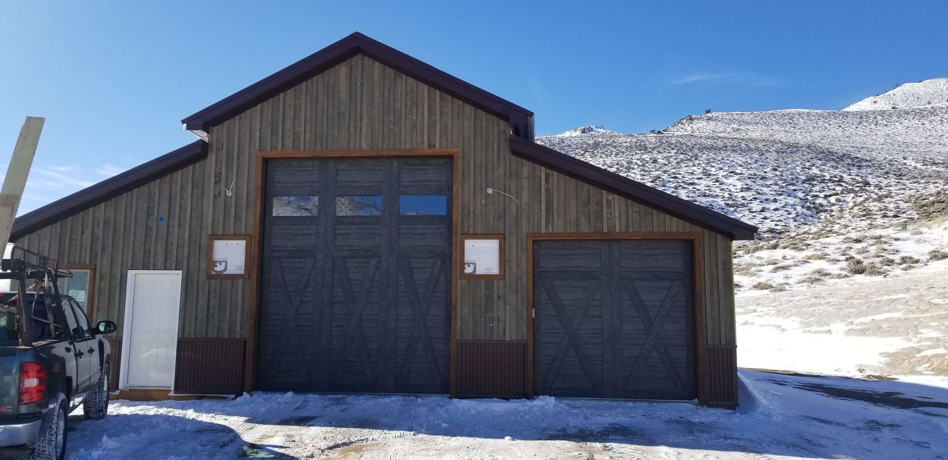 Two Black Garage Door — Laramie, WY — Southeastern Wyoming Garage Doors