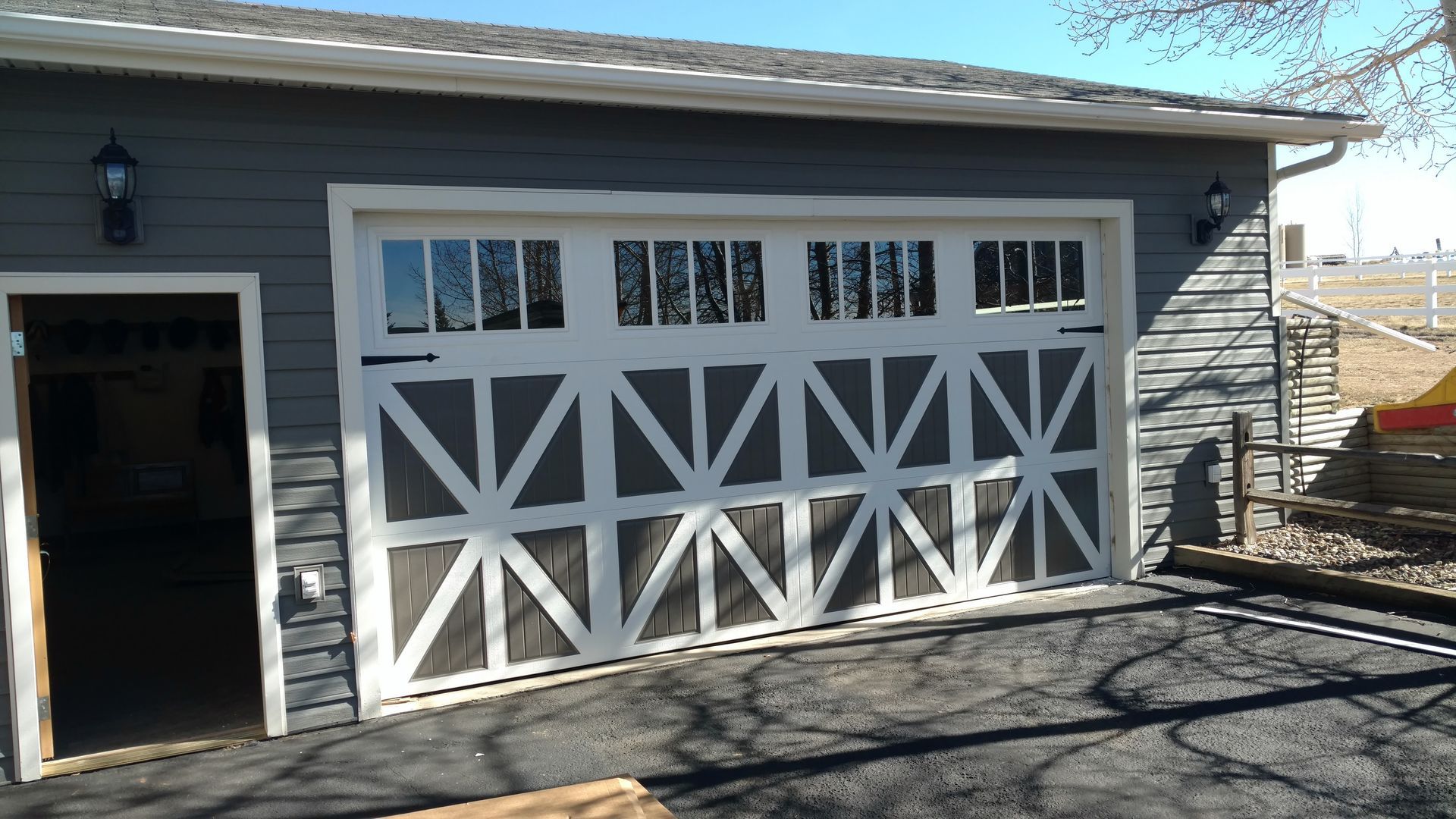 Garage Door with a Geometric Design — Laramie, WY — Southeastern Wyoming Garage Doors