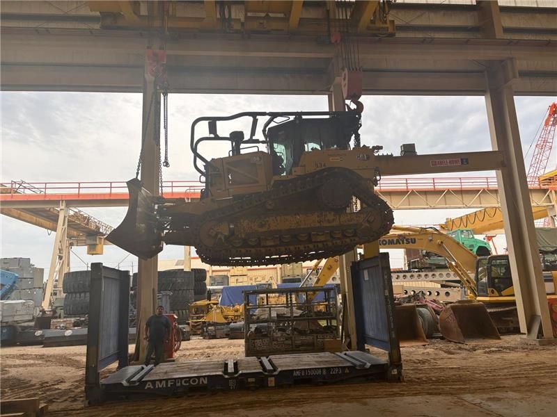 Construction Equipment loaded onto flatrack