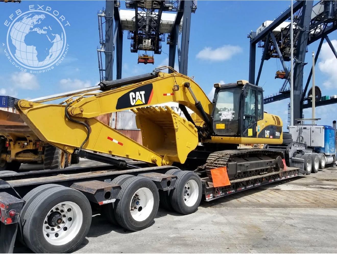 oversized equipment on trailer