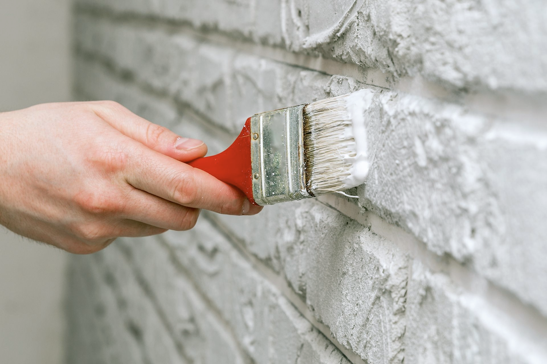 repainting brick walls