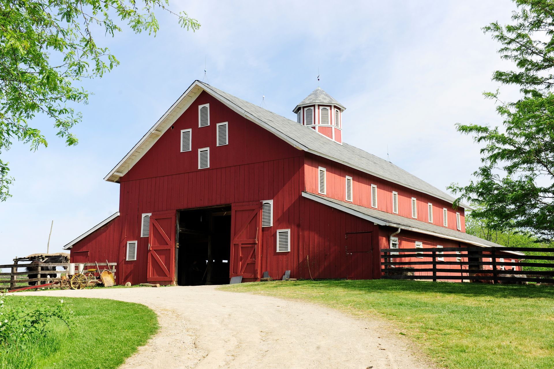newly painted red barn