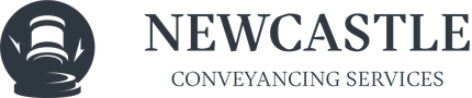 A black and white logo for newcastle conveyancing services