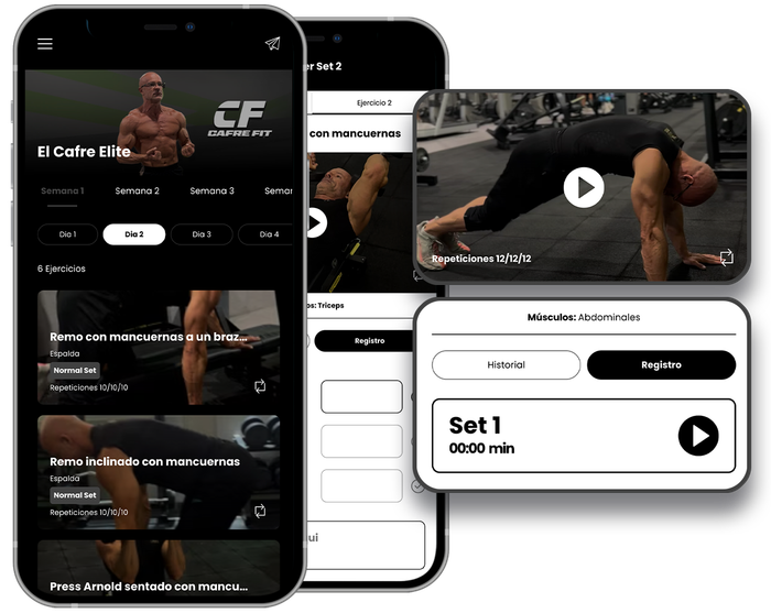 Two phones are displaying different types of food on their screens. TBW FITNESS - THE BASICS WORK - NUTRITION AND MEAL PLANS