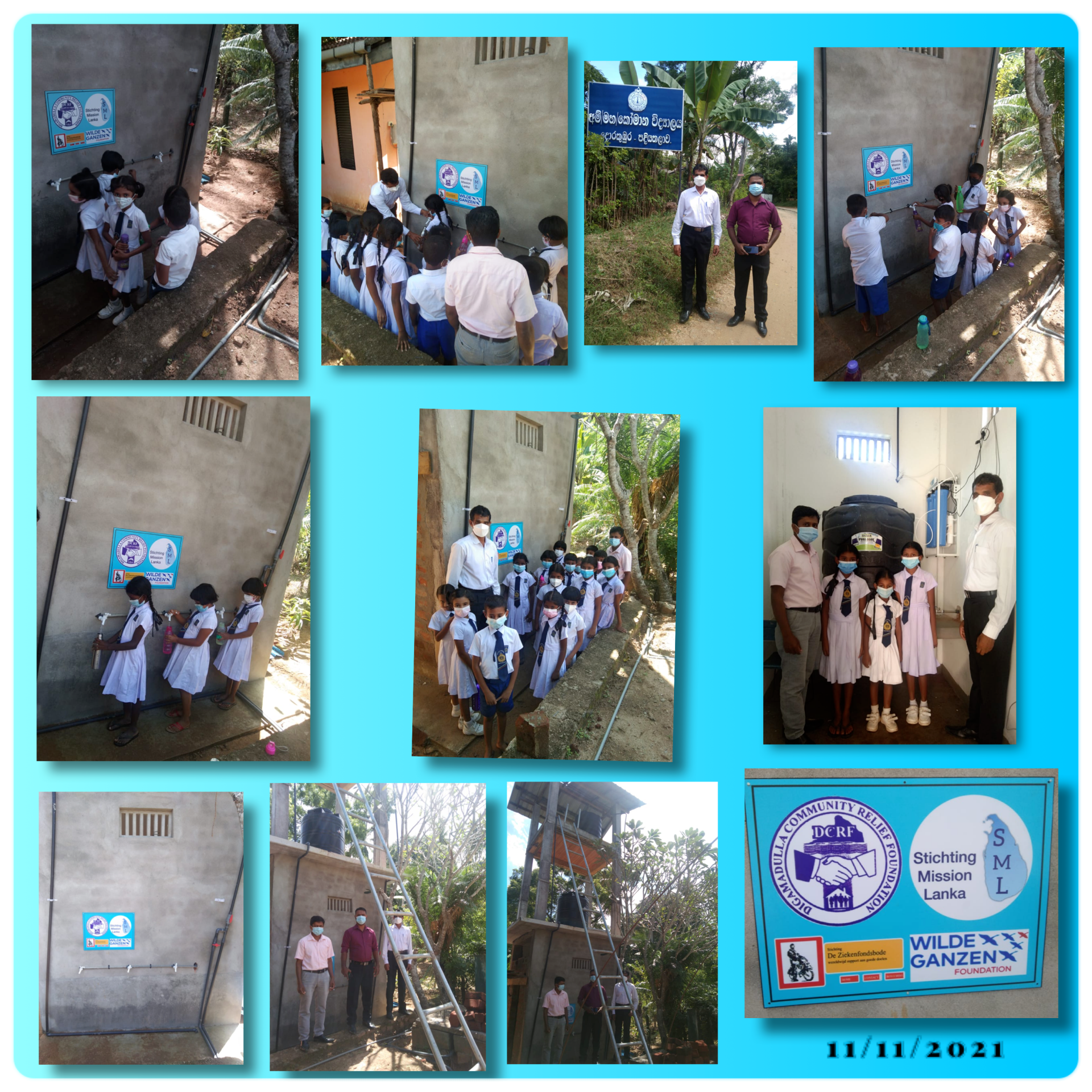 Opening  van de project  voor scone drinkwatervoorziening, Komana Vidyalaya, padiyathalawa, Ampara 11/11/2021
