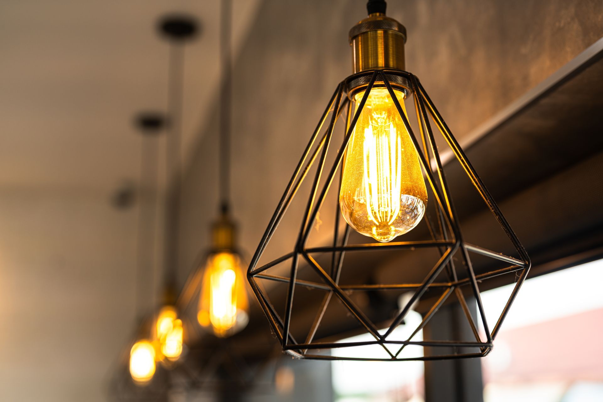 Row of pendant lights