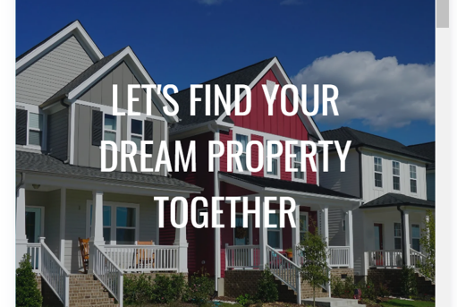 Row of houses with text 