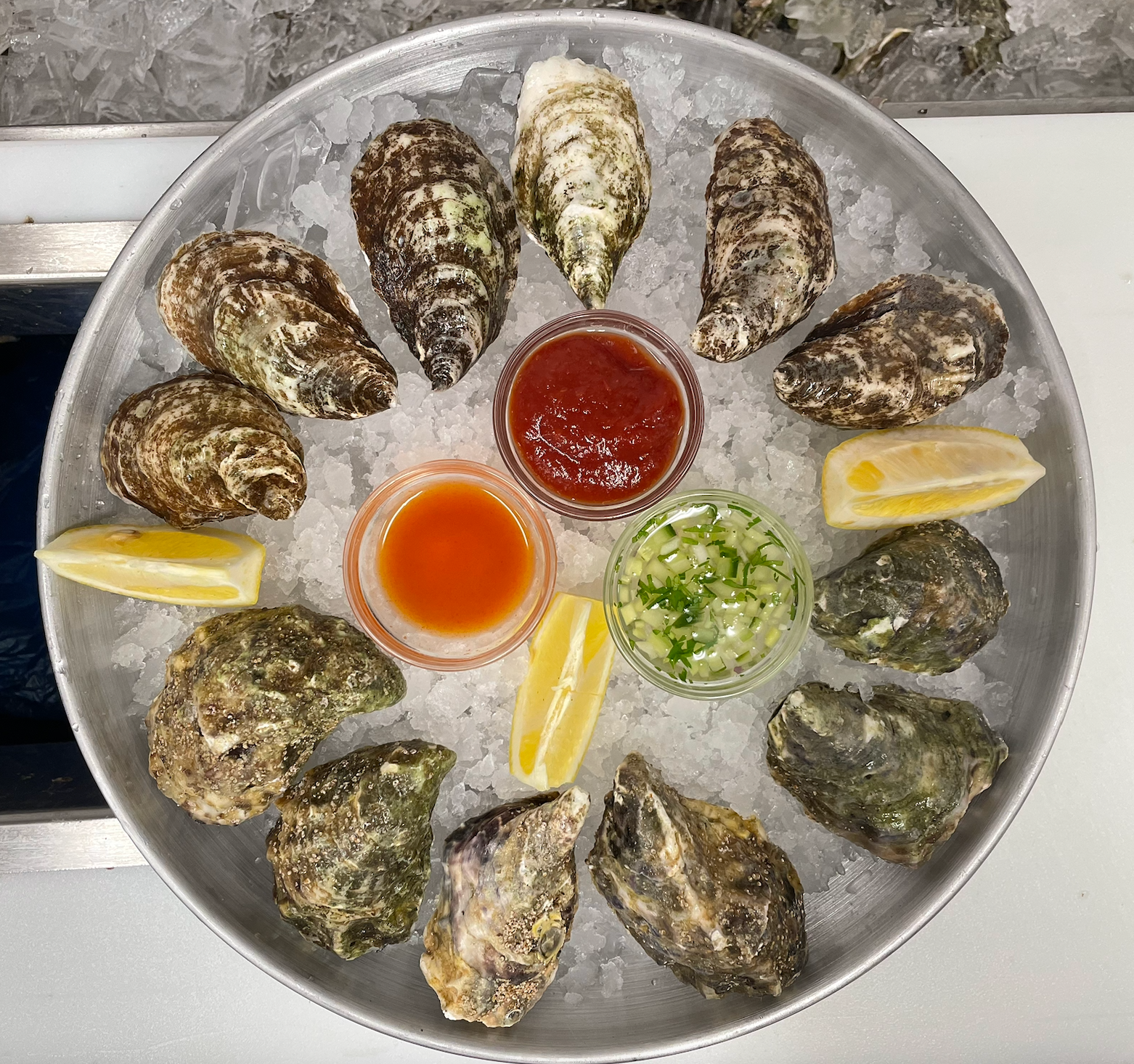 oysters on the half shell