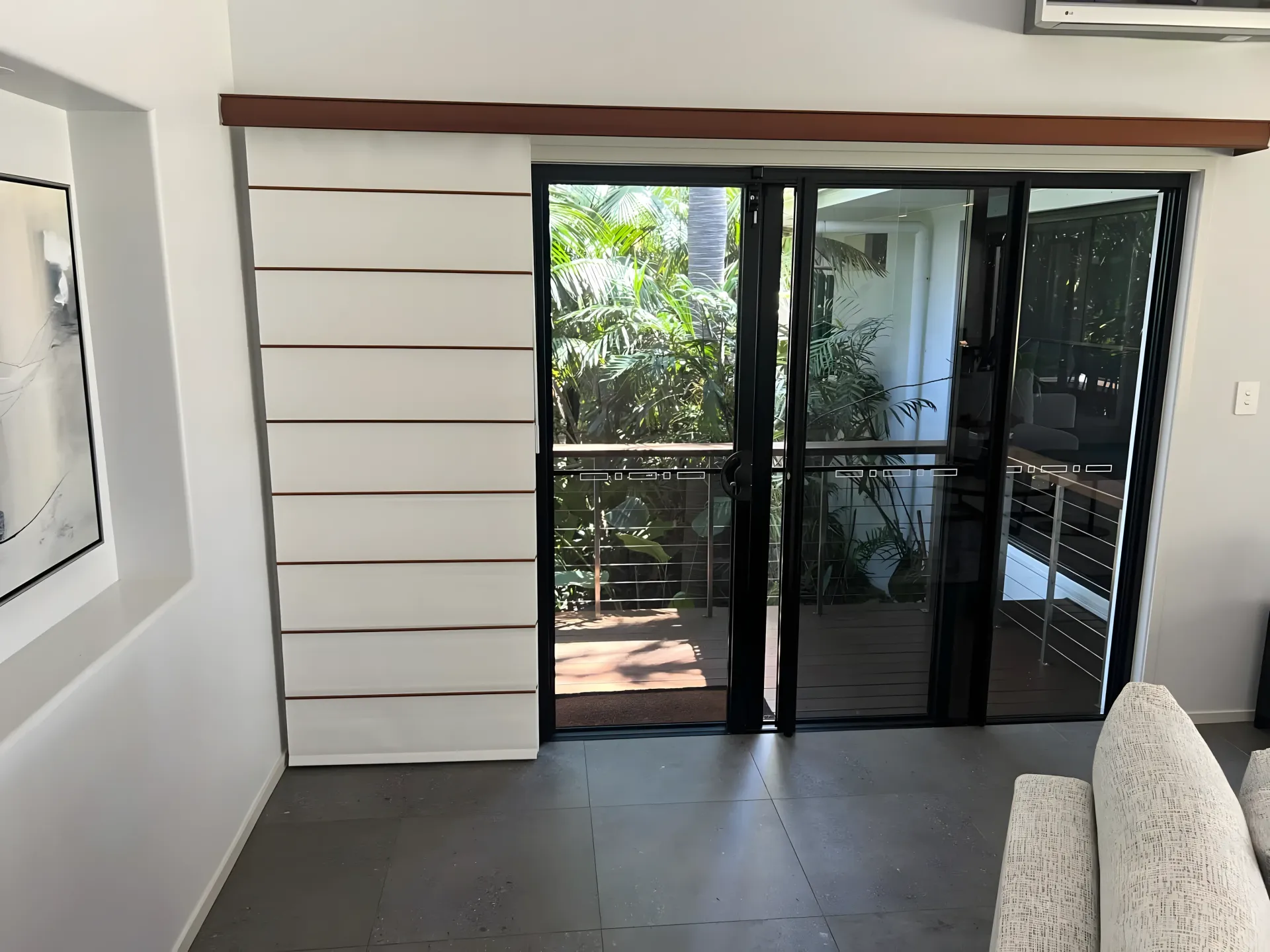 Front Door With A Security Screen — Advantage Screens and Blinds Hervey Bay In Pialba, QLD