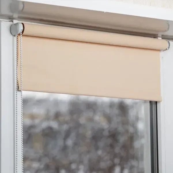 Cream Coloured Roller Blinds — Advantage Screens and Blinds Hervey Bay In Pialba, QLD