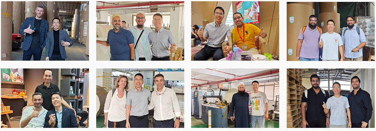 Guima Paper Co. customers visit, we're supply paper cup raw mateials PE coated paper rolls for paper cup manufacturing.