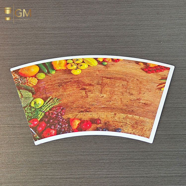 Printable Paper Cup Fan Blanks for Coffee & Tea Cups 7oz