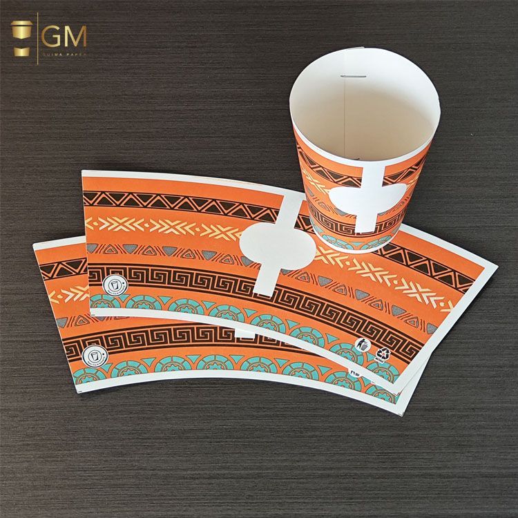 Raw Material Paper Cup Fan for Cups and Bowls 7oz