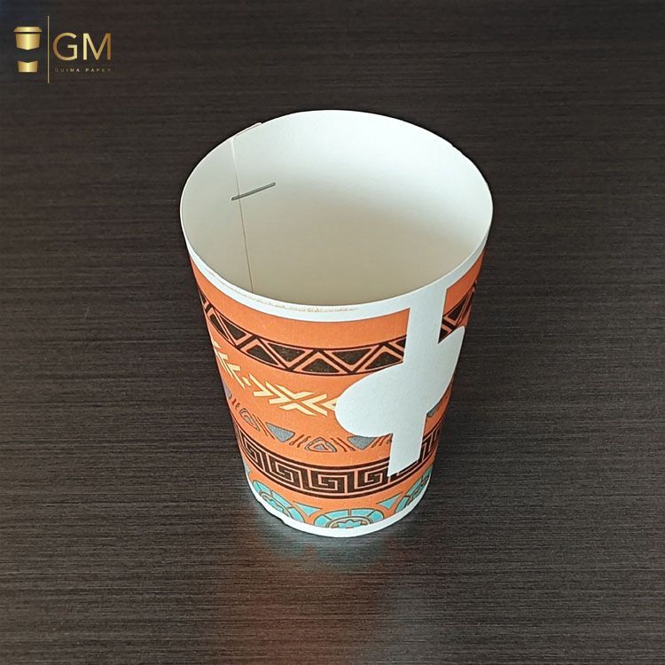 Raw Material Paper Cup Fan for Cups and Bowls 8oz