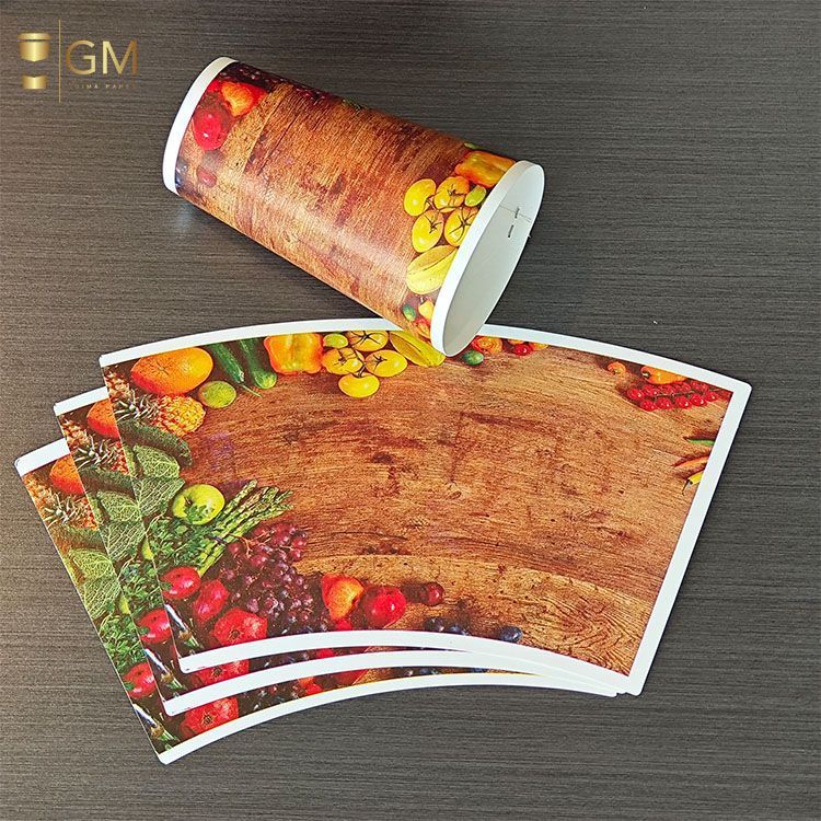 Single & Double Side PE Coated Paper Cup Fan Sheets 6oz