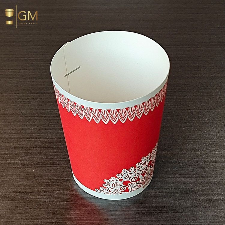 Printable Paper Cup Fan Blanks for Coffee & Tea Cups 8oz