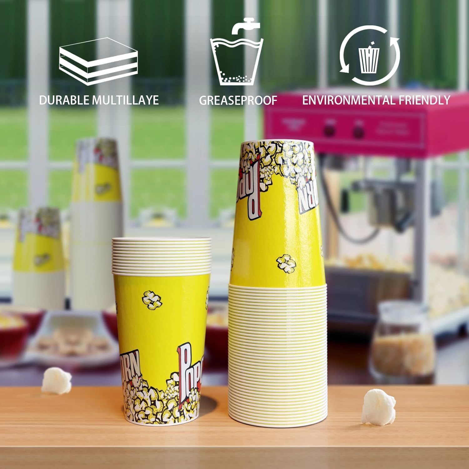 FBB paper raw materials is used in making disposable popcorn cups/popcorn tubs