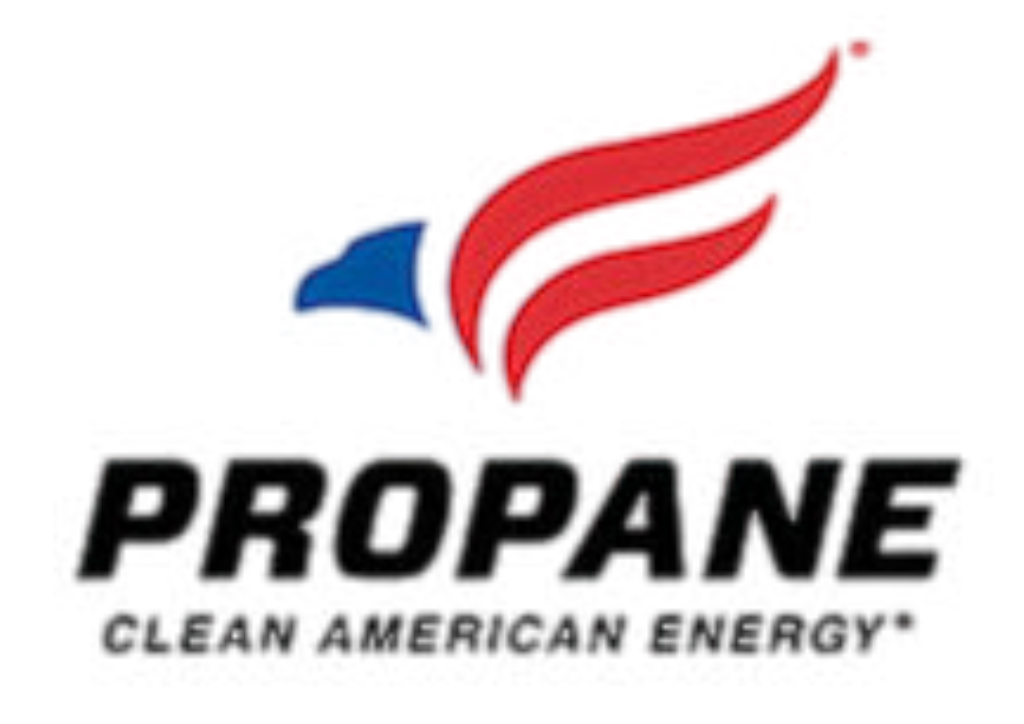 A logo for propane that says clean american energy
