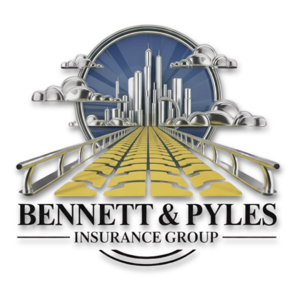 Logo of Bennett & Pyles Insurance Group: Phoenix icon in red/orange; text "Bennett & Pyles" and "Insurance group".